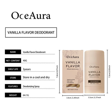 40g Oceaura Vanilla Body Deodorant