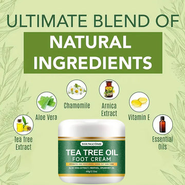 Foot moisturizer with aloe vera and tea tree oil