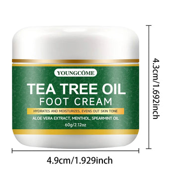 Foot moisturizer with aloe vera and tea tree oil